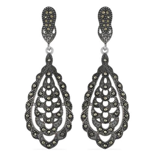 BUY AUSTRIAN MARCASITE GEMSTONE STYLISH EARRINGS IN STERLING SILVER